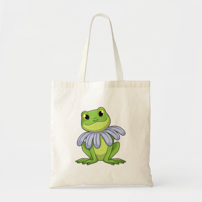 Tote Bag Grenouille avec marguerite (Devant)