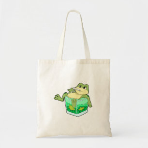 Tote Bag Grenouille avec verre de jus