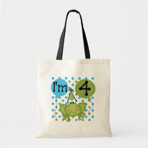 Tote Bag Grenouille bleue 4e anniversaire Tshirts et cadeau