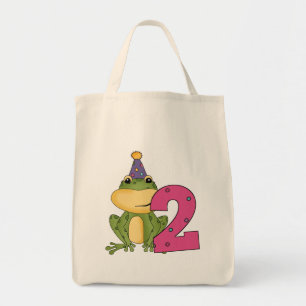 Tote Bag Grenouille de fête 2e anniversaire T-shirts et cad