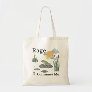 Tote Bag Grenouille de l'étang de la colère me consume Mème