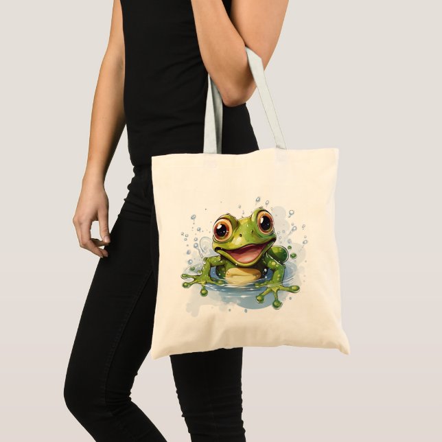 Tote Bag Grenouille drôle (Devant (produit))