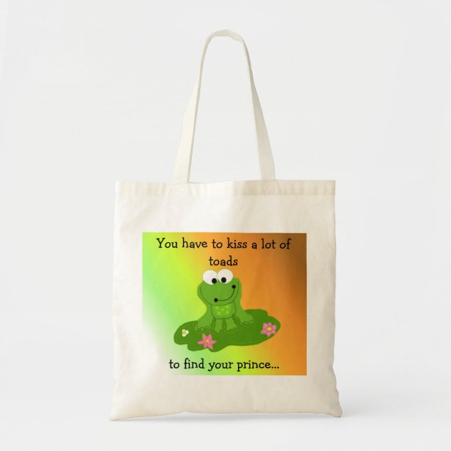 Tote Bag Grenouille drôle avec citation (Devant)