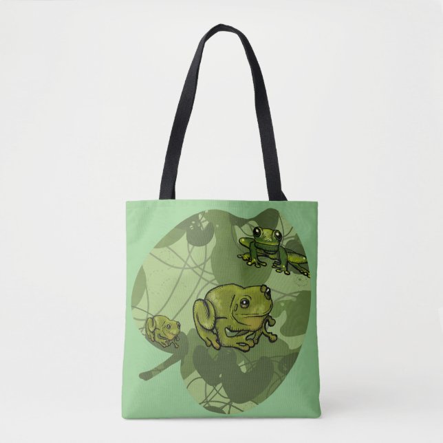 Tote Bag Grenouille et Lily Pad Fourre-tout (Devant)