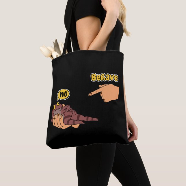 Tote Bag Grenouille malhonnête Mème de grenouille drôle Se  (De près)