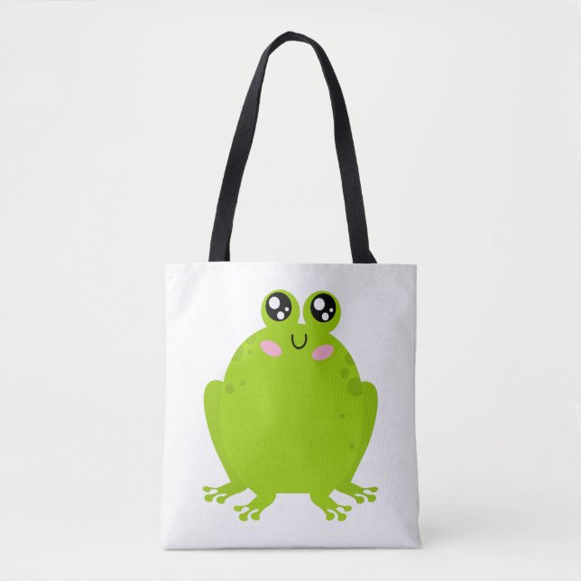 Tote Bag Grenouille mignonne drôle (Devant)