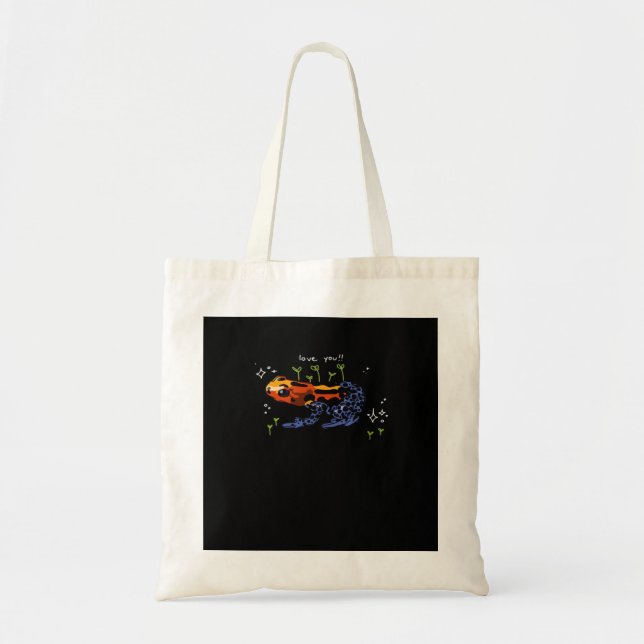 Tote Bag Grenouille qui t'aime style classique simple (Devant)