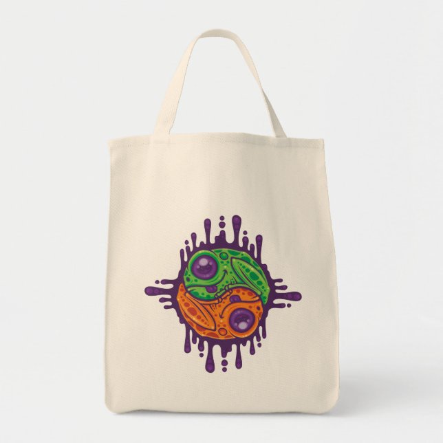 Tote Bag Grenouille séchée Trippy Yin Yang (Devant)