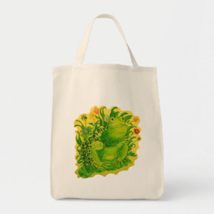 Tote Bag Grenouille verte peinte Art