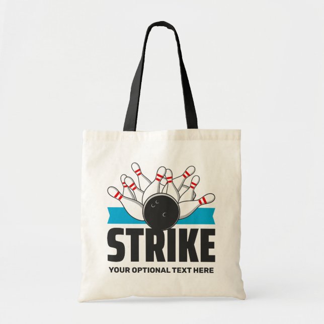 Tote Bag Grève de bol de texte personnalisé (Devant)