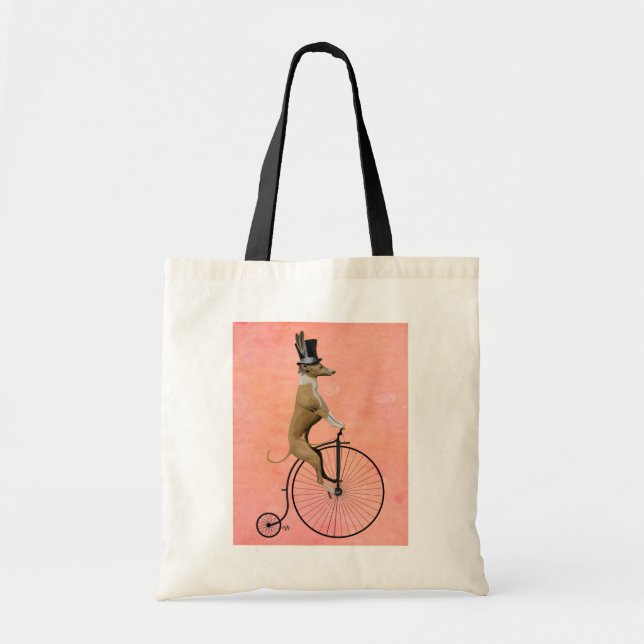 Tote Bag Greyhound sur Black Penny Farthing (Devant)