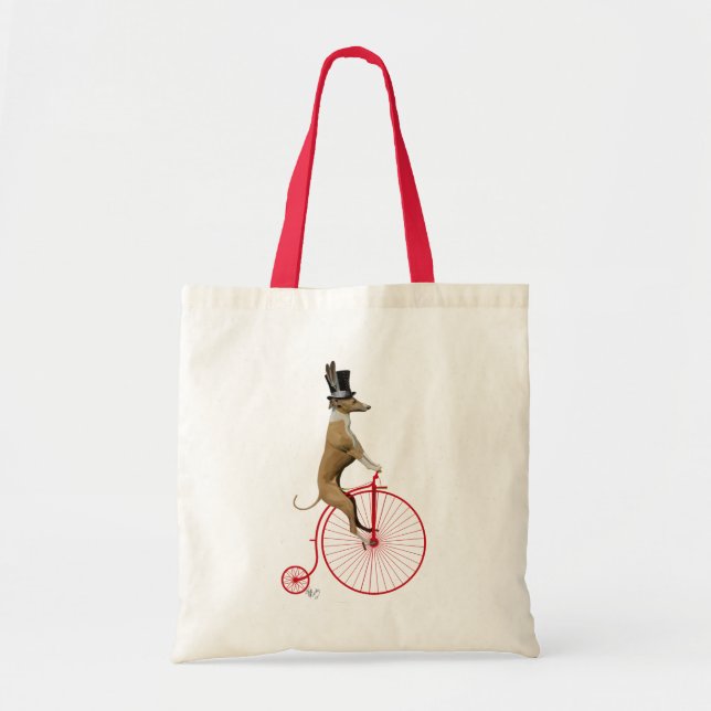 Tote Bag Greyhound sur Red Penny Farthing (Devant)