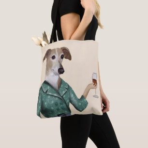Tote Bag Greyhound Wine Snob