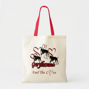 Tote Bag Greyhounds Et Coeurs Aiment Chien