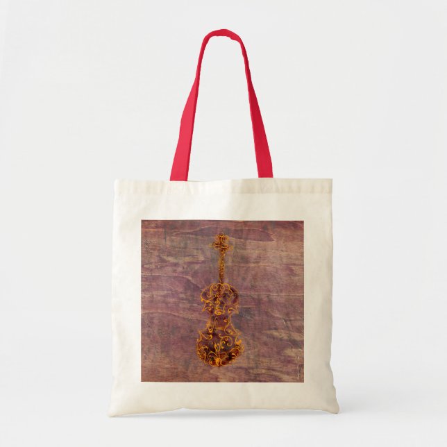 Tote Bag Gribouillage de violon (Devant)