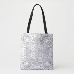 Tote Bag Griffonnage floral unique 2 d'art