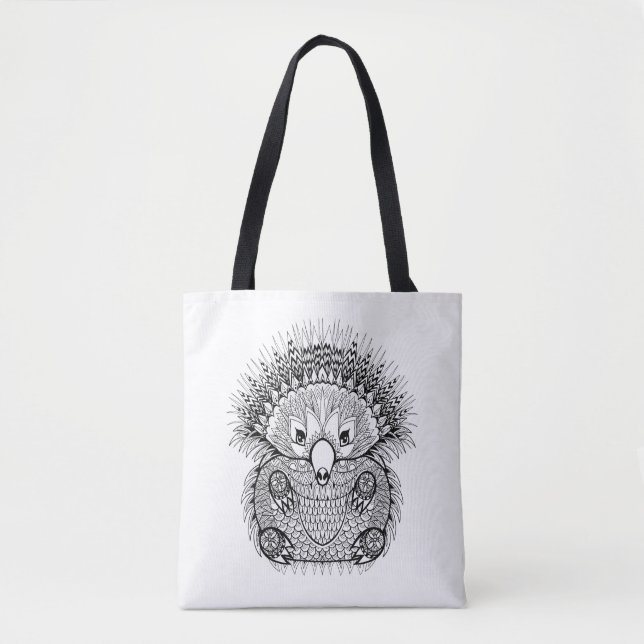 Tote Bag Griffonnage tiré par la main 2 d'Echidna (Devant)