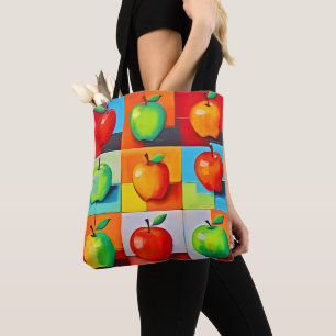 Tote Bag Grille Apple colorée
