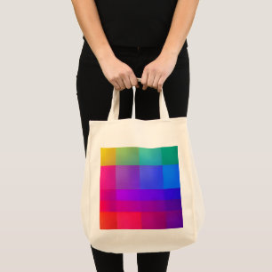 Tote Bag Grille de couleurs vives 
