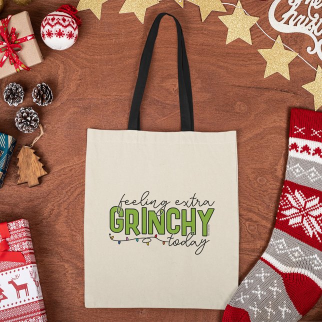 Tote Bag Grille | Sentiment de grinchy supplémentaire aujou (Tote on table)
