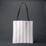 Tote Bag Grilles Verticales Bbeige Et Blanc Gratté<br><div class="desc">Grilles verticales - motif rayé beige et blanc.</div>