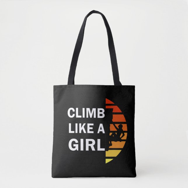 Tote Bag Grimper comme une femme escalade rock (Devant)