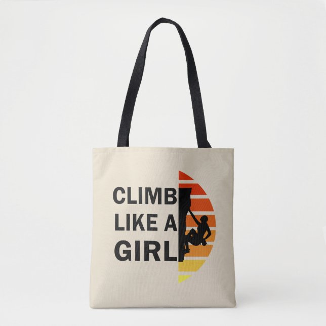 Tote Bag Grimper comme une femme escalade rock (Devant)