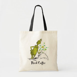 Tote Bag Grinch Besoin de café drôle