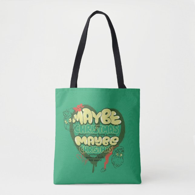 Tote Bag Grinch | Citation de Noël (Devant)