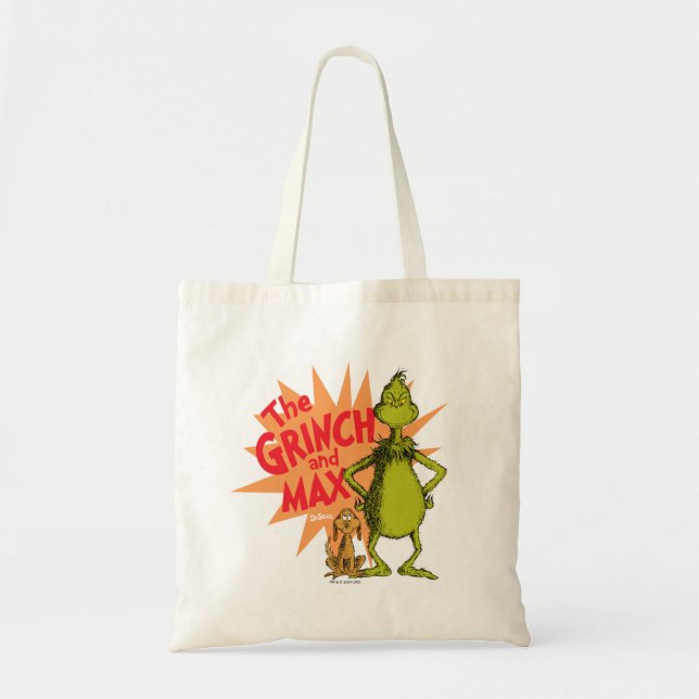 Tote Bag Grinch | Grinch & Max Starburst (Devant)