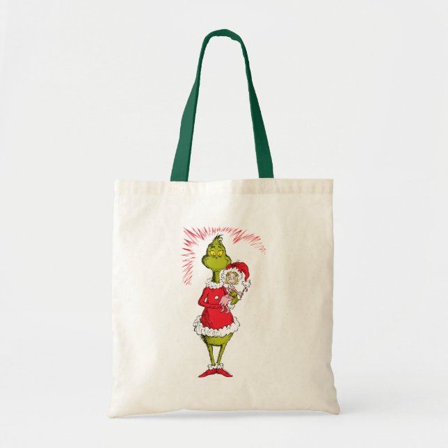 Tote Bag Grinch Holds Cindy Lou Who (Devant)