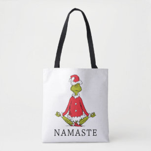 Tote Bag Grinch Namaste Père Noël
