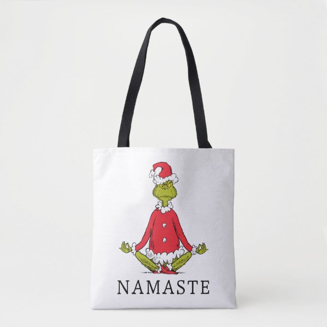 Tote Bag Grinch | Namaste Père Noël (Devant)