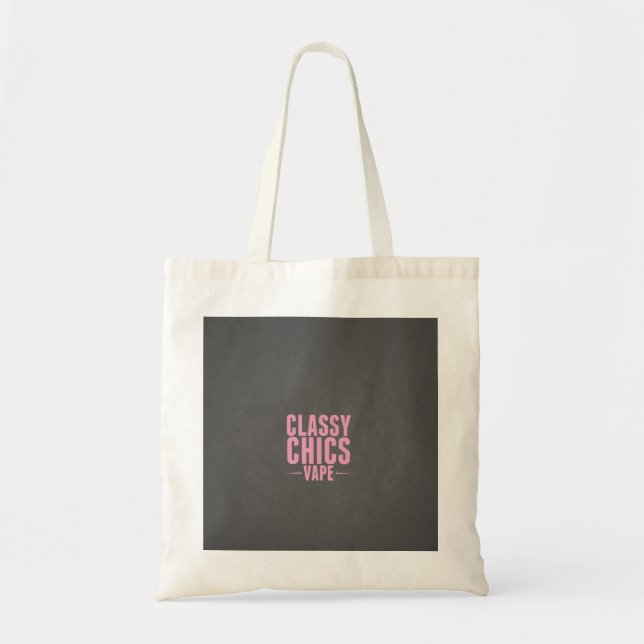 Tote Bag Gris chic de Vape de Chics (Devant)