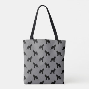 Tote Bag Gris de motif de silhouettes de griffon de