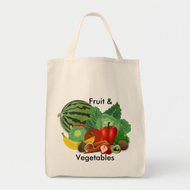 Tote Bag Grocery de Fruit et Vegetable (Devant)