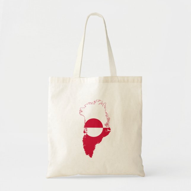 Tote Bag Groenland- drapeau dans le pays (Devant)