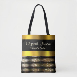 Tote Bag Groom Mère élégante Classy Gold Damask Embossé