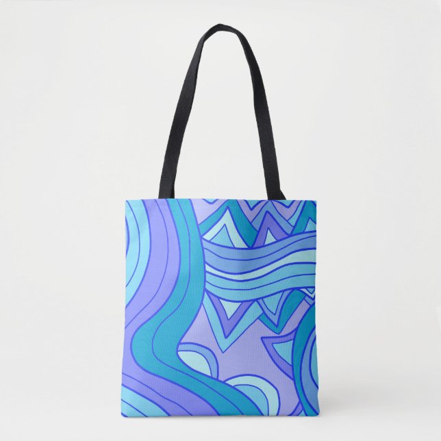 Tote Bag Groovy Blues (Devant)