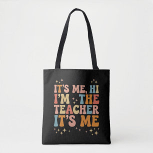 Tote Bag Groovy C'est moi, salut, je suis le professeur, c'