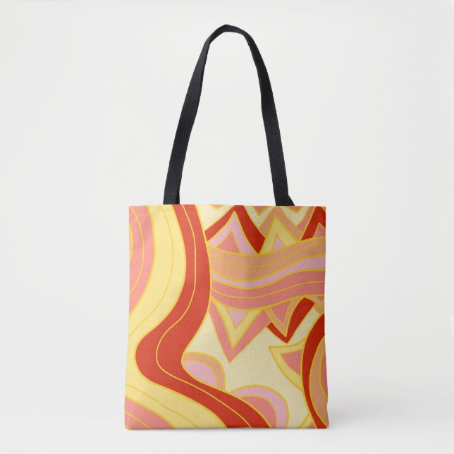 Tote Bag Groovy Jaunes (Devant)