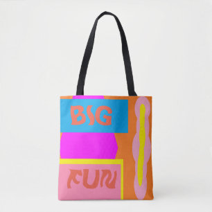 Tote Bag Gros citron rose amusant avec le logo