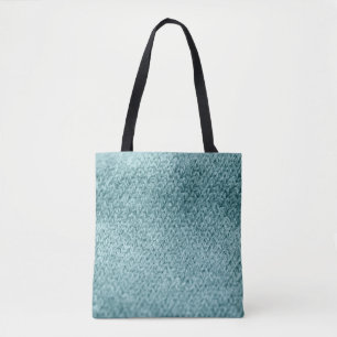 Tote Bag Gros plan d'arrière - plan texturé tricoté vert.