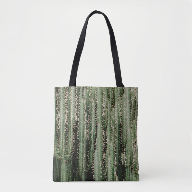 Tote Bag Gros plan du plante de cactus vert (Devant)