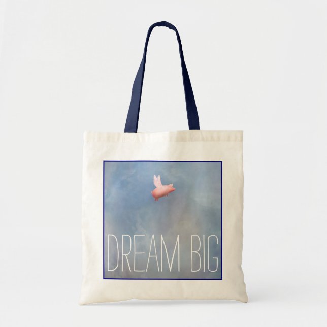 Tote Bag Gros rêve de cochon volant (Devant)