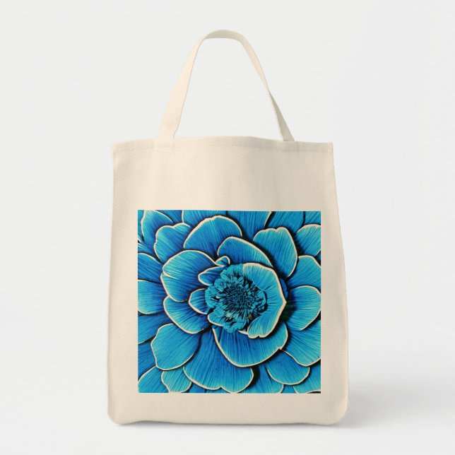 Tote Bag Grosse floraison de Camellia Bleue (Devant)