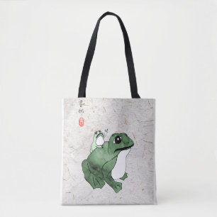 Tote Bag Grosse grenouille Petit crapaud japonais 19e siècl
