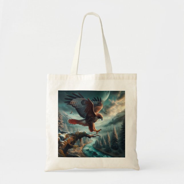 Tote Bag Grosse torche à queue rouge (Devant)
