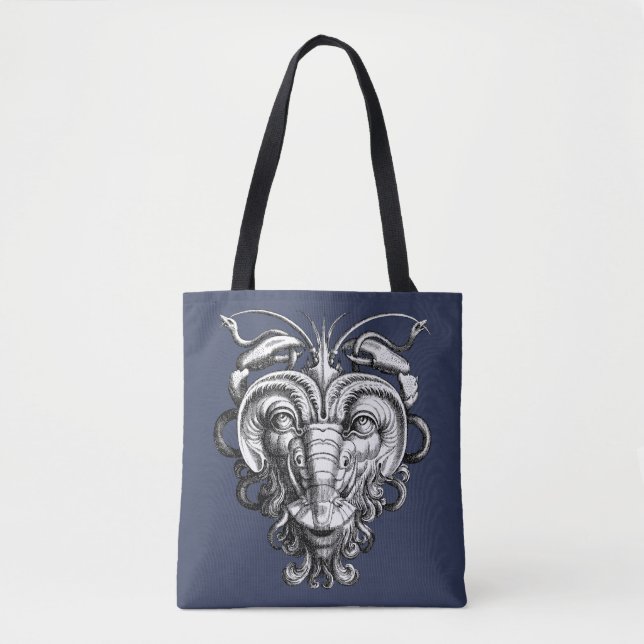 Tote Bag Grotesque de la Renaissance Gargoyle Face Homard H (Devant)