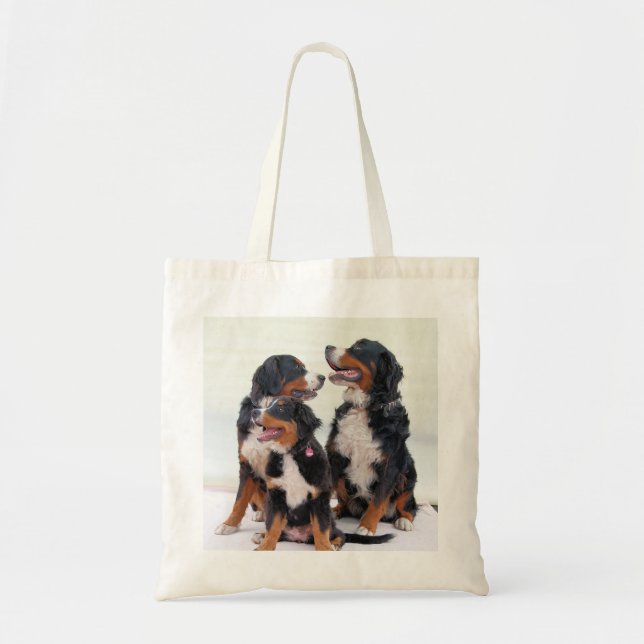 Tote Bag groupe de chien de montagne bernese (Devant)